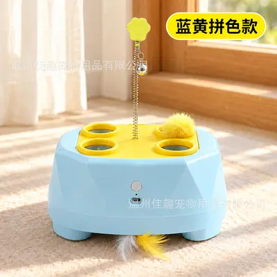 Multifunctional Interactive Electric Cat Toy with Feather Wand - 12
