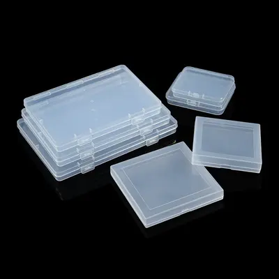 Plastik Şeffaf Dikdörtgen Kart Ekran Kutusu Düz Kırtasiye Ambalaj Kutusu Masaüstü Parçaları Donanım Olta Takımı Saklama Kutusu - 3