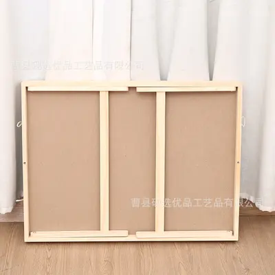 Solid Wood Frame Puzzle Storage Table with Drawers and Compartments - 5