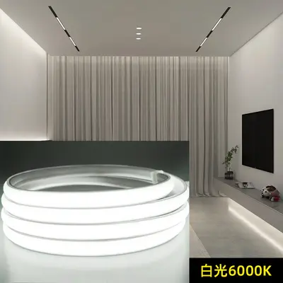 COB LED Şerit Kendinden Yapışkanlı Yatak Odası Arka Duvar Başucu Atmosfer Işığı Ayarlanabilir Parlaklık LED Işık Şeridi 220V Anahtar Fiş - 9