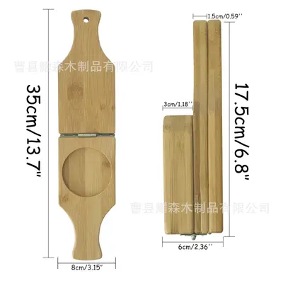 Foldable Solid Wood Banana Masher, Wall-Mountable - 8