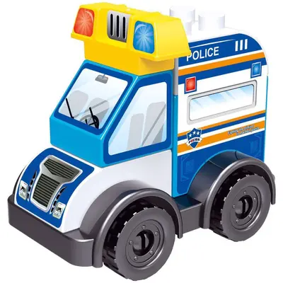 Children's building block toy car King Capsule cartoon small particle construction vehicle boys' toy student gift play Pretend