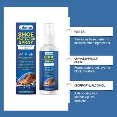 Jakehoe Schuhpflege-Spray Tägliches mildes Schuhspray für sanfte Reinigung und Glanzpflege aller Schuhmaterialien