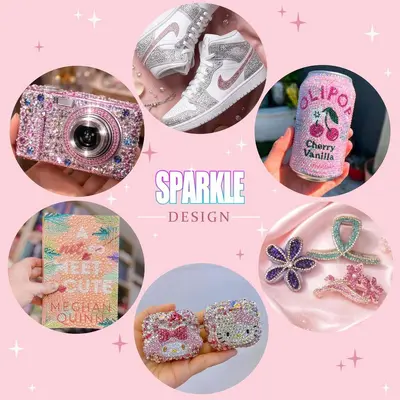 60-Color Resin Flatback Nail Rhinestone Set for DIY Nail Art