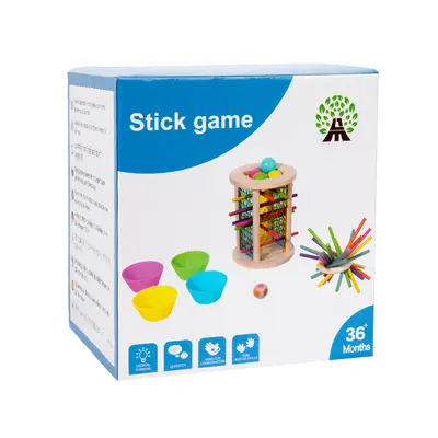 Early Learning Educational Wooden Dice Game Colorful Wooden Stick Pulling Board Game Montessori Children's Parent-Child Interactive Toy - 7