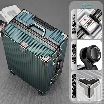 Ride-On Trolley Suitcase with Large Capacity and Combination Lock, Durable - 11