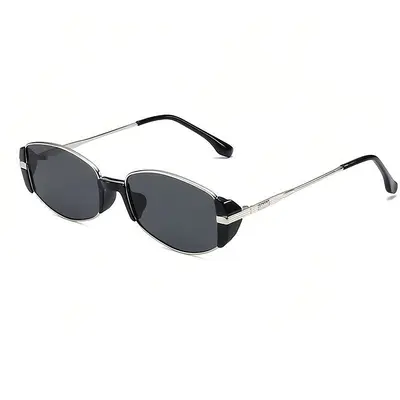 Women's Retro Small Brown Polarized Sunglasses, Metal Frame - 3