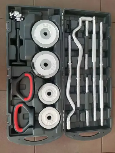 Fitness dambılları elektrokaplama boya halter dambıl seti plastik kutu hediye kutusu 50 20 30 15kg monte edilmiş dambıllar - 12