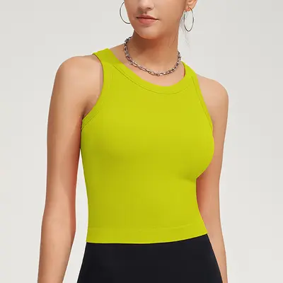 Wharton Women's Summer Yoga Vest, Long Single-Cup, Quick-Drying Sports Vest - 7