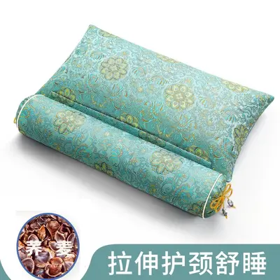 Cervical spine pillow, special sleep neck pillow, sleep aid pillow, cylindrical buckwheat seed hard buckwheat hull vertebra pillow - 12