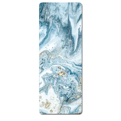 PU yoga mat, coconut shell texture, watercolor print, non-slip, shock-absorbing