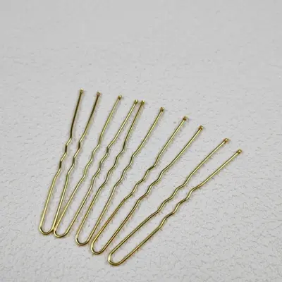 Black and Gold U-Shaped Bun Hair Clips for Brides