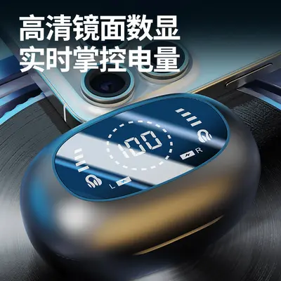 New Clip-On Non-Bone Conduction Wireless Bluetooth Open-Ear Earbuds with Smart LED Display and Extended Battery Life - 3