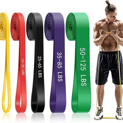 Fitness Dirençli Bant Seti Güç Antrenmanı Çekilme Kas Geliştirme Esnetme Erkek Kadın Ev Spor Direnç Bandı Toptan