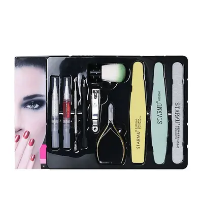 Manicure tool set for beginners with cuticle scissors