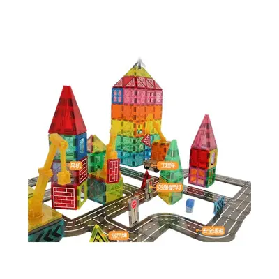 Little Engineer Magnetic Tiles Set, Educational Scene Toy for Kids - 5