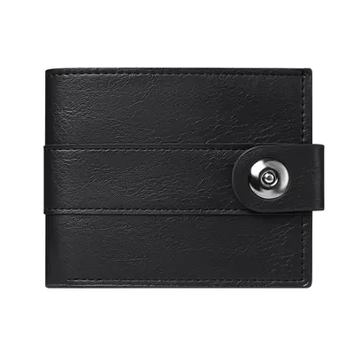 Short Men's Horizontal Wallet, Magnetic Snap Closure, Multi-Card Slots - 5