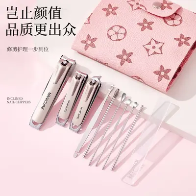 防飞溅指甲刀套装家用指甲剪高档剪指甲刀挖耳勺修手指甲钳10件套