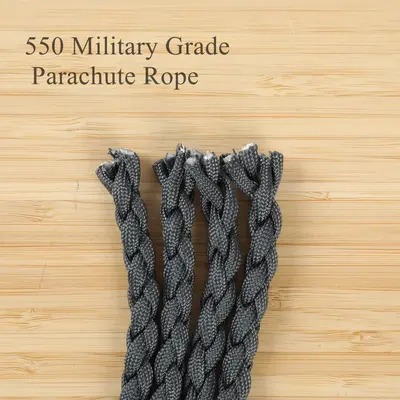 Heavy-Duty Braided Paracord Neck Lanyard Keychain for Outdoor Use - 13