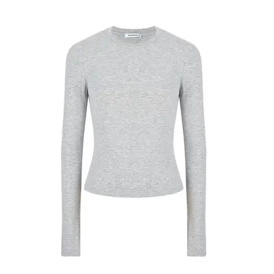 Women's Round Neck Long-Sleeve Basic T-Shirt, Slim Fit - 10