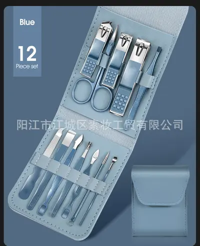 Matcha green 16-piece nail scissors set, manicure tools - 12