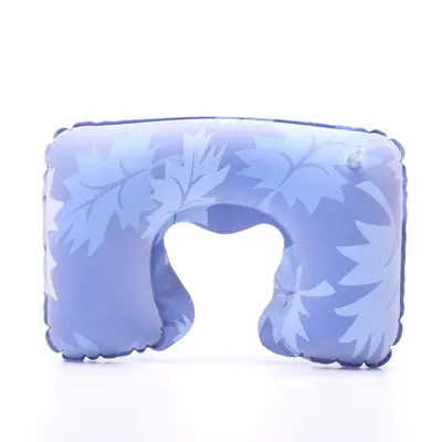 PVC Kadife Şişirilebilir U Şeklinde Yastık Boyun Yastığı Seyahat U Şeklinde Yastık Yaşlık Havacılık Yastığı Uçak Yastığı Seyahat Yastığı Şişirilebilir Boyun Yastığı - 4
