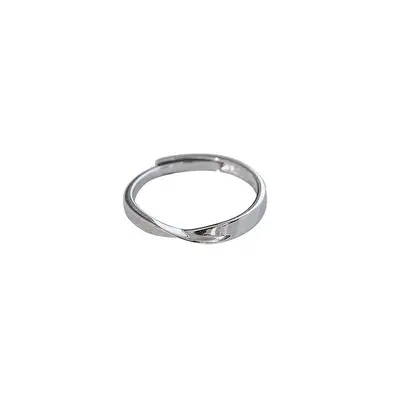 925 gümüş yüzük, kadın, Möbius tasarım, açık, minimalist - 5