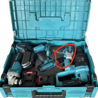 Fırçasız lityum pilli şarjlı matkap, vidalama, açı taşlayıcı 4 parçalı set - 3