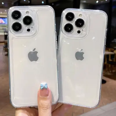 iPhone 17 Pro Max için uygun, basit ve şeffaf telefon kılıfı, Apple 18 Pro için düşmelere karşı tam koruma, 15 için niş tarz, 16 için yumuşak kılıf.