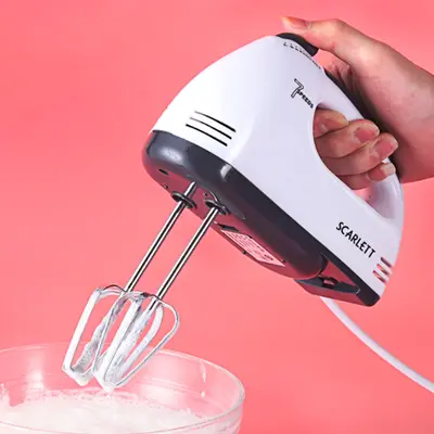 Elektrikli yumurta çırpıcı, 7 vitesli mini mikser - 3