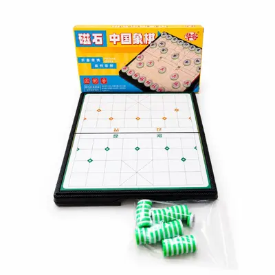 Small magnetic chess set for kids, 5 games in one magnetic travel board game - 11
