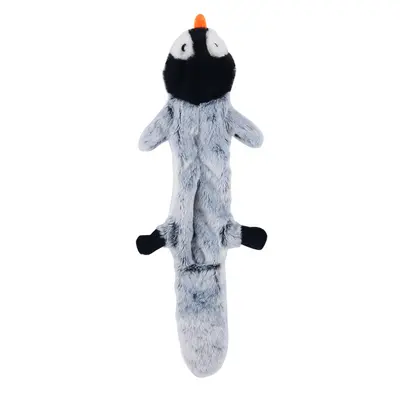 Plush Dog Chew Toy with Squeaker, Educational, Animal-Shaped with Leather Covering - 11