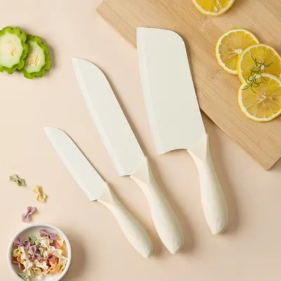 Kitchen knife set with chef, fruit, peeling knives, scissors and holder - 5