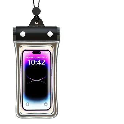 Inflatable Waterproof Phone Pouch, Touchscreen-Compatible Transparent Diving Case