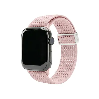 Apple Watch 11 uyumlu naylon örgü delikli elastik kordon - 9