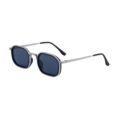 Square Frame Retro Men's Sunglasses with Spring Hinges and UV Protection - 13