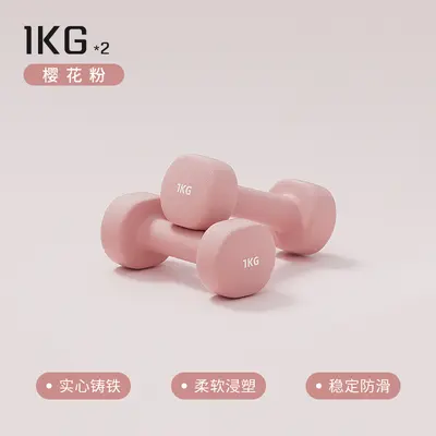 Plastic Coated Mini Dumbbell Solid Cast Iron for Women and Kids - 8
