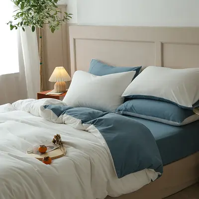 A Sınıfı Bebek Kalitesi %100 Pamuk Örme Nevresim Takımı, 4 Parça, Çarşaf ve Fitted Çarşaf