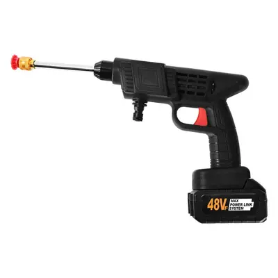 Cordless Lithium Battery Car Washing Machine, Portable High-Pressure Spray Gun - 12