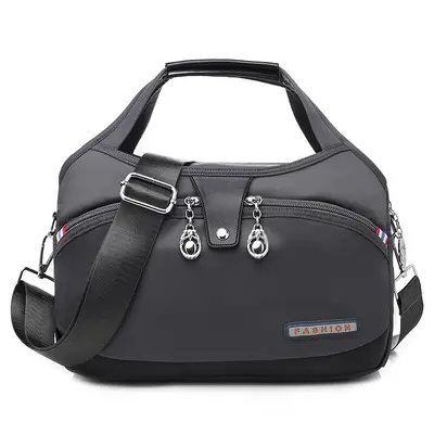 Women's Lightweight Oxford Cloth Tote Bag, Large Capacity, Crossbody Strap - 10