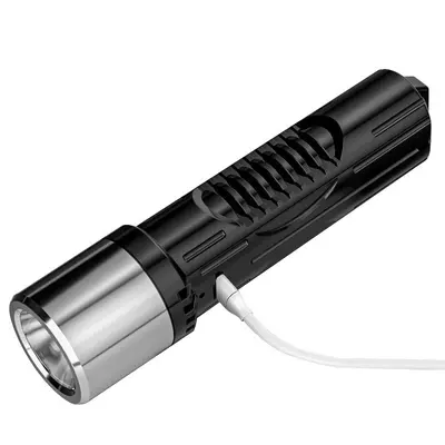 Mini LED Hand Flashlight, USB Rechargeable, Three Modes, Long Range
