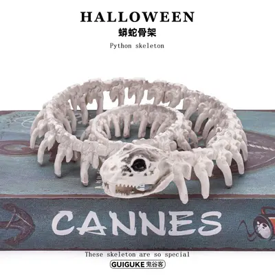 Halloween Simulated Animal Skeleton Horror Decoration Snake Skeleton