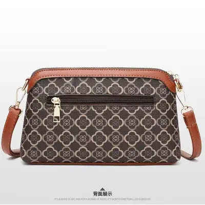 Middle-Aged Women's Crossbody Bag, Soft Leather, Small - 5