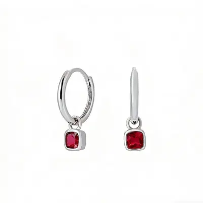 S925 Gold-plated Emerald Zircon Square Diamond Earrings for Women, Lightweight Luxury Niche High-end Ear Clips Earrings Wholesale - 9