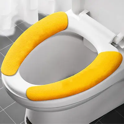 Washable Adhesive Toilet Seat Pad, Electrostatic, All-Season - 12
