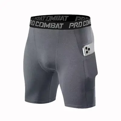 Men's Compression Fitness Shorts, High-Stretch Quick-Dry Running Training Shorts with Pock - 10