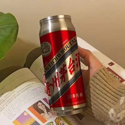 316 Paslanmaz Çelik Vakumlu Kola Şişesi Termos, Pipetli, 330 ml - 9