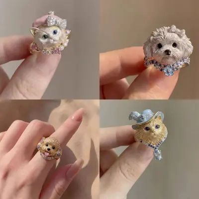Hund-Avatar-Ring, 3D-Formgestaltung, Gedenkring - 2