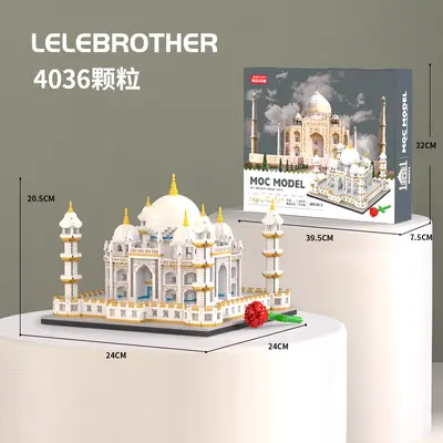 Taj Mahal Castle Building Block Set, High Difficulty Educational Gift - 7
