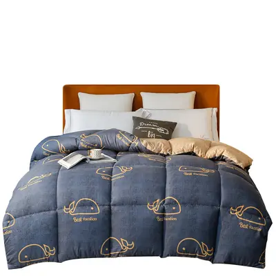 Waschbaumwollbettdecke Frühlings- und Herbstbettdecke verdickte Wärmebettdecke Bettdeckenkern Studentenschlafsaal Einzelbett Doppelbett Baumwollbettdecke